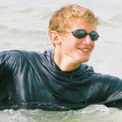 hoodie blue jeans swimming fully clothed